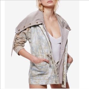 Free People Tye Dye Hooded Parka